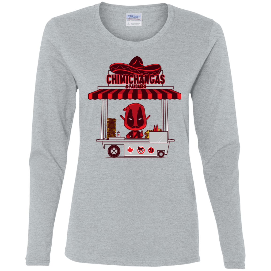 T-Shirts Sport Grey / S CHIMICHANGAS & PANCAKES Women's Long Sleeve T-Shirt
