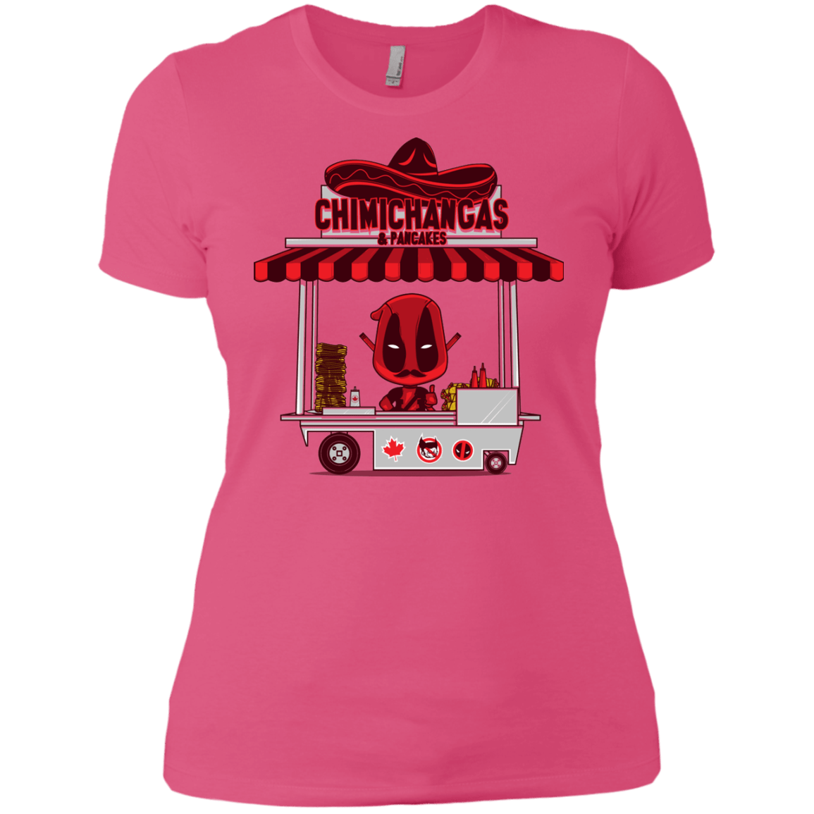 T-Shirts Hot Pink / X-Small CHIMICHANGAS & PANCAKES Women's Premium T-Shirt