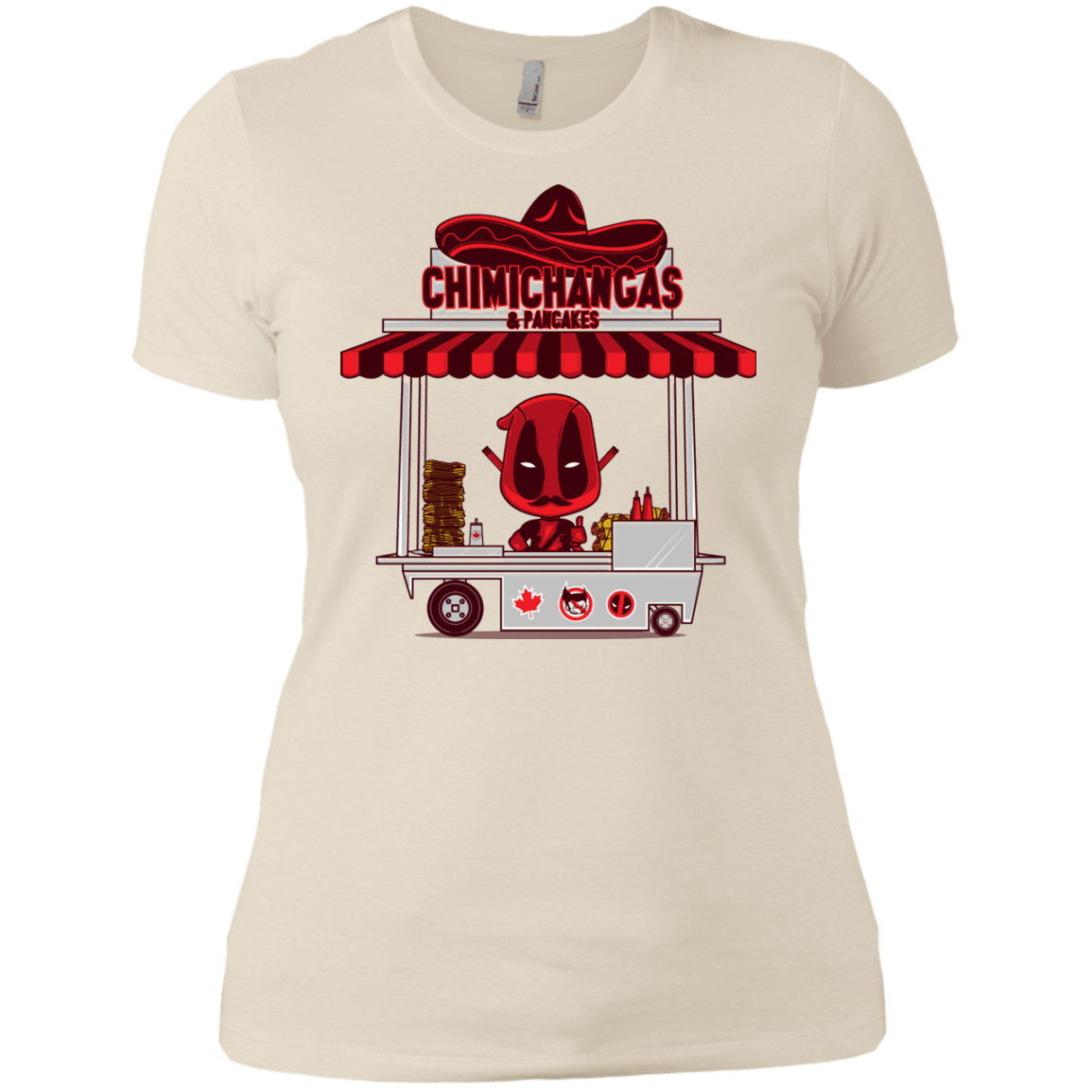 T-Shirts Ivory/ / X-Small CHIMICHANGAS & PANCAKES Women's Premium T-Shirt