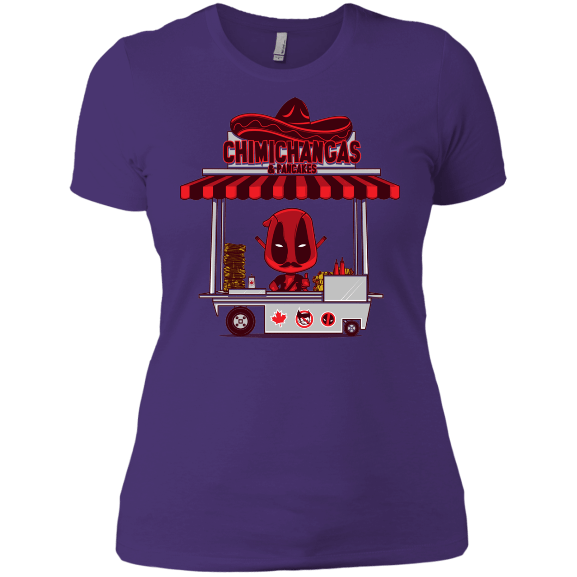 T-Shirts Purple Rush/ / X-Small CHIMICHANGAS & PANCAKES Women's Premium T-Shirt