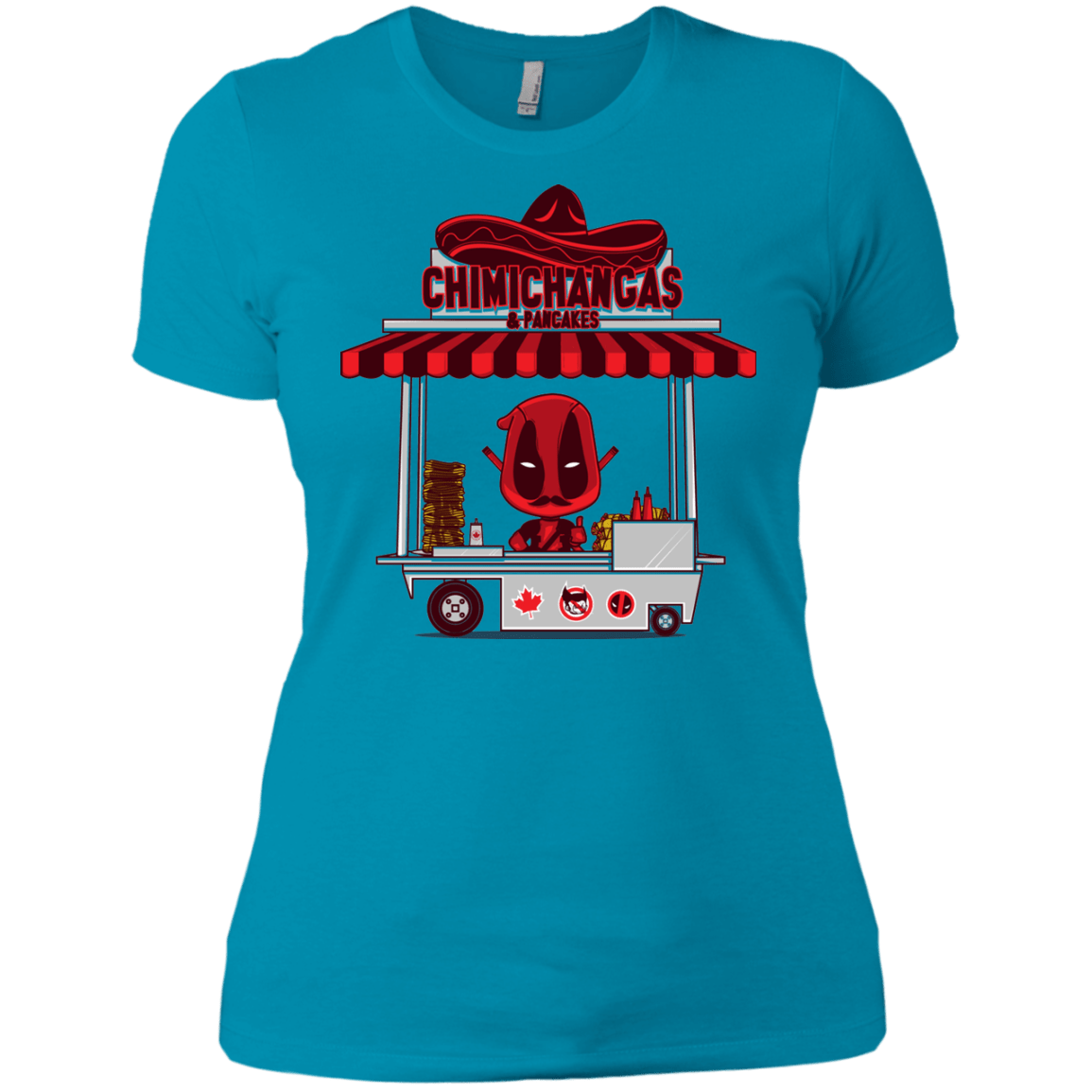 T-Shirts Turquoise / X-Small CHIMICHANGAS & PANCAKES Women's Premium T-Shirt