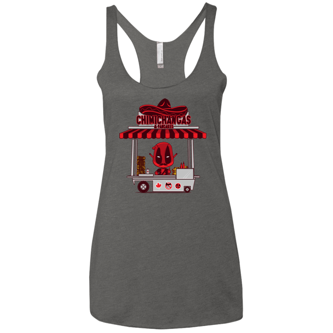 T-Shirts Premium Heather / X-Small CHIMICHANGAS & PANCAKES Women's Triblend Racerback Tank