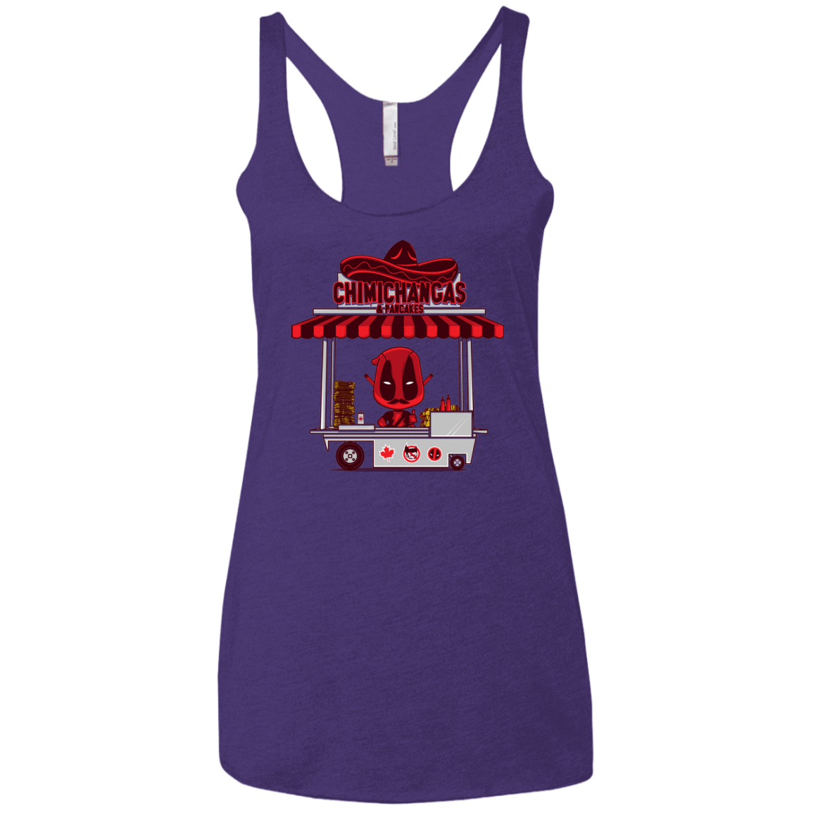 T-Shirts Purple Rush / X-Small CHIMICHANGAS & PANCAKES Women's Triblend Racerback Tank