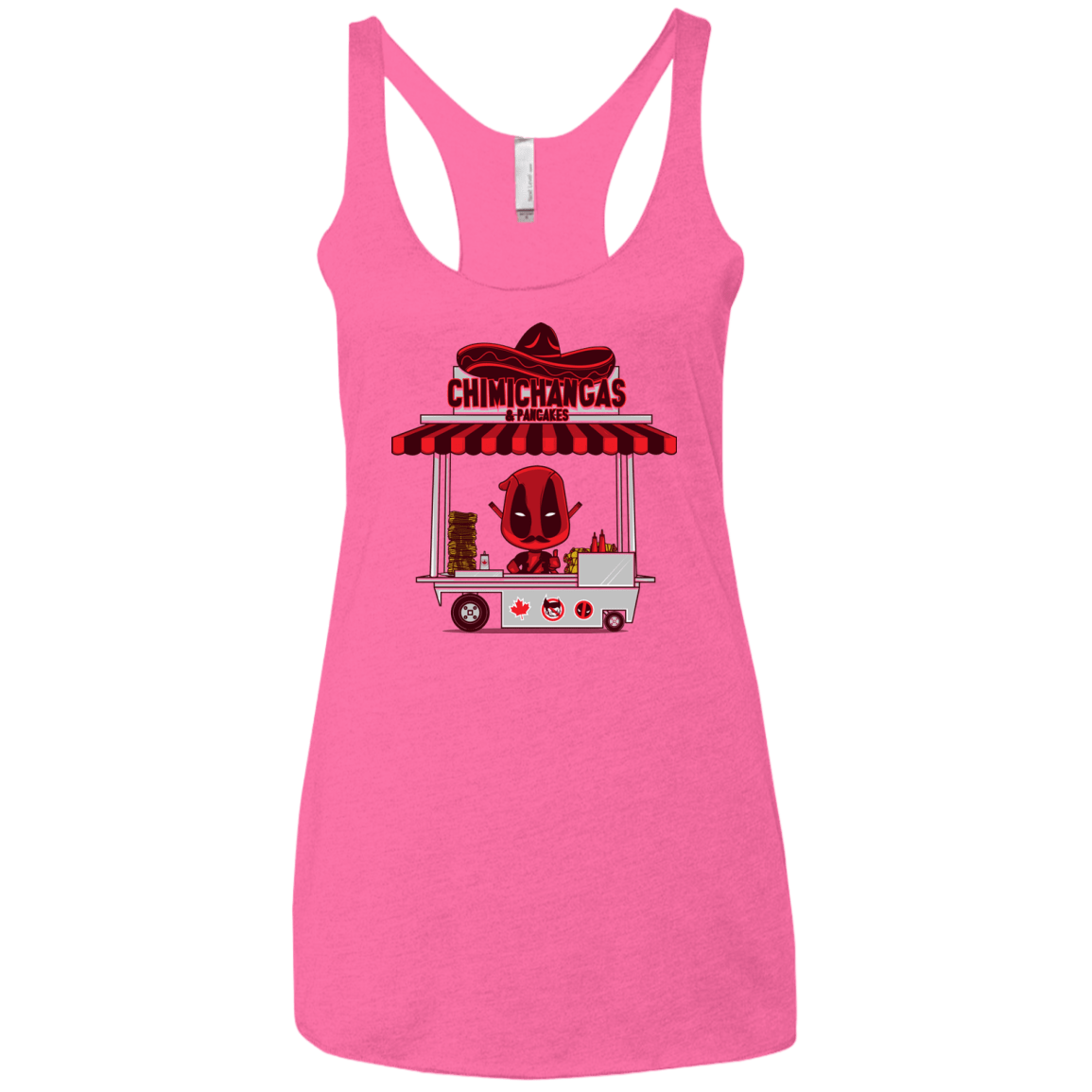 T-Shirts Vintage Pink / X-Small CHIMICHANGAS & PANCAKES Women's Triblend Racerback Tank