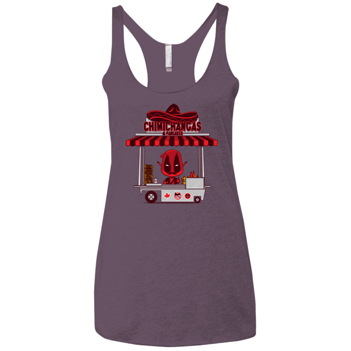 T-Shirts Vintage Purple / X-Small CHIMICHANGAS & PANCAKES Women's Triblend Racerback Tank