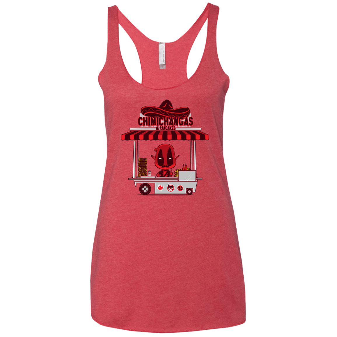 T-Shirts Vintage Red / X-Small CHIMICHANGAS & PANCAKES Women's Triblend Racerback Tank