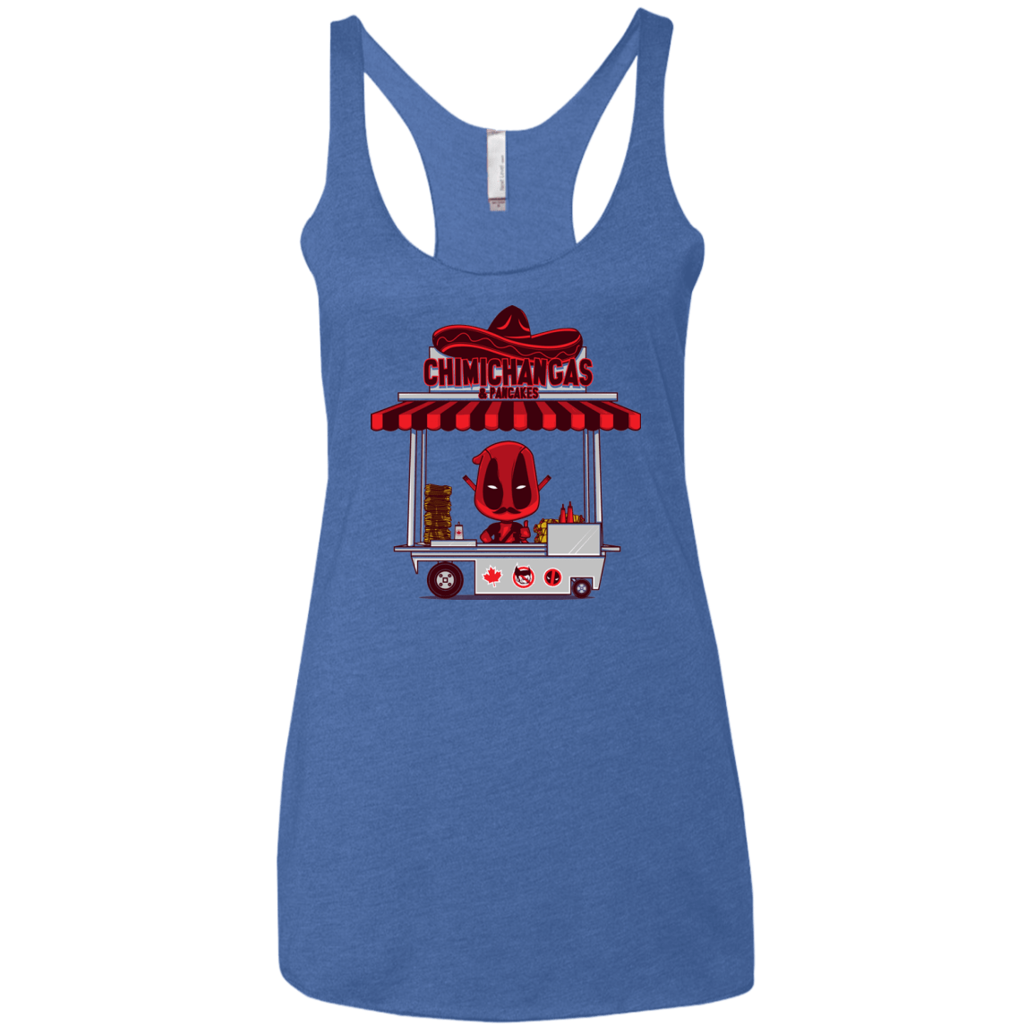 T-Shirts Vintage Royal / X-Small CHIMICHANGAS & PANCAKES Women's Triblend Racerback Tank