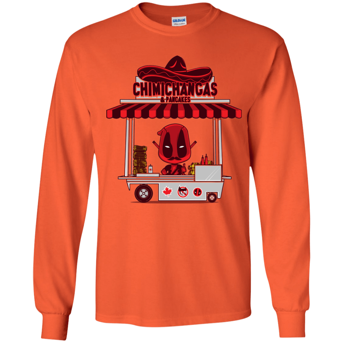 T-Shirts Orange / YS CHIMICHANGAS & PANCAKES Youth Long Sleeve T-Shirt