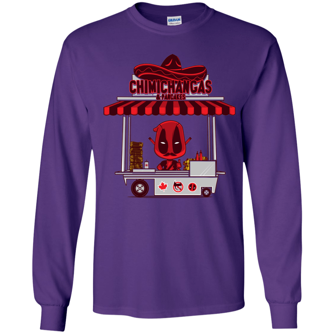 T-Shirts Purple / YS CHIMICHANGAS & PANCAKES Youth Long Sleeve T-Shirt