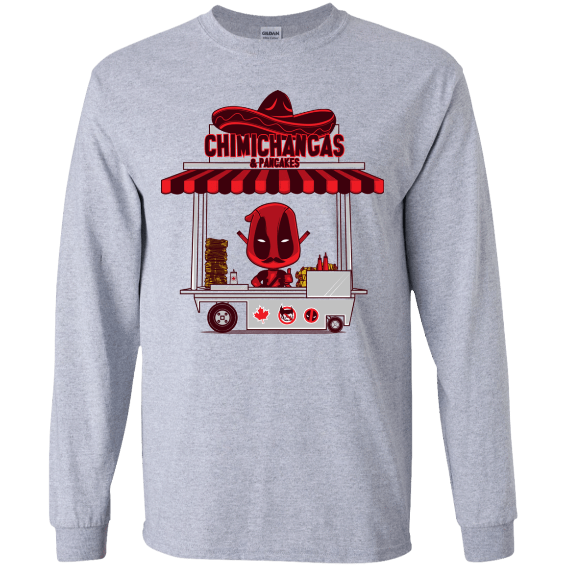 T-Shirts Sport Grey / YS CHIMICHANGAS & PANCAKES Youth Long Sleeve T-Shirt
