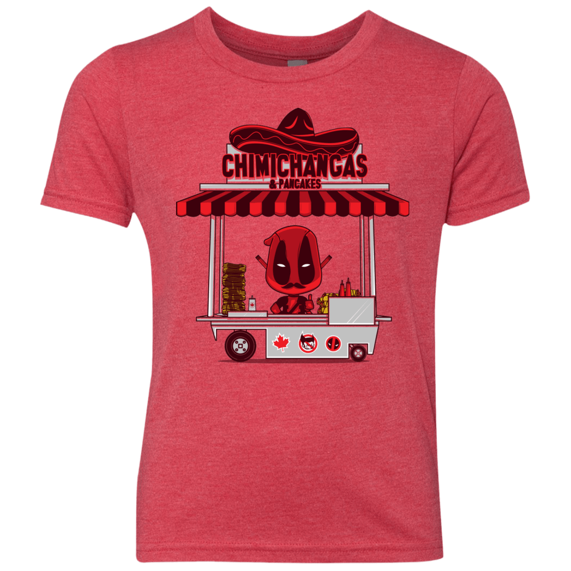 T-Shirts Vintage Red / YXS CHIMICHANGAS & PANCAKES Youth Triblend T-Shirt