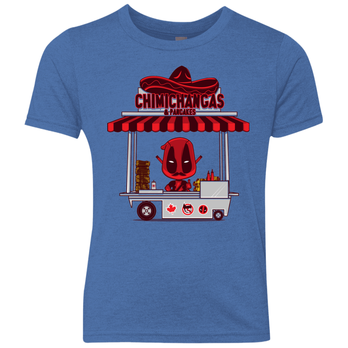 T-Shirts Vintage Royal / YXS CHIMICHANGAS & PANCAKES Youth Triblend T-Shirt