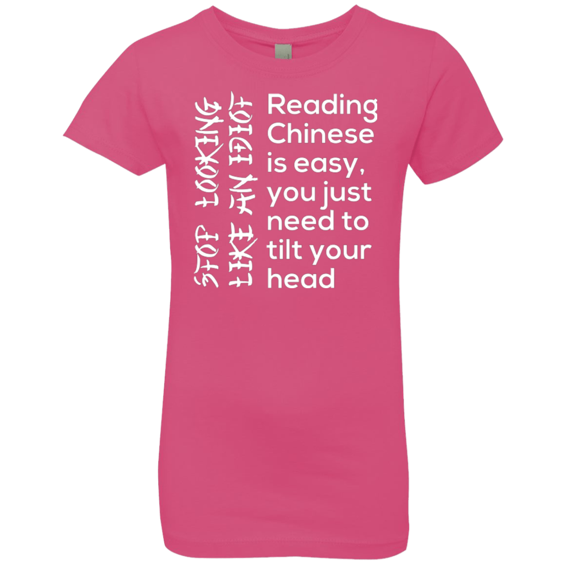T-Shirts Hot Pink / YXS Chinese Girls Premium T-Shirt
