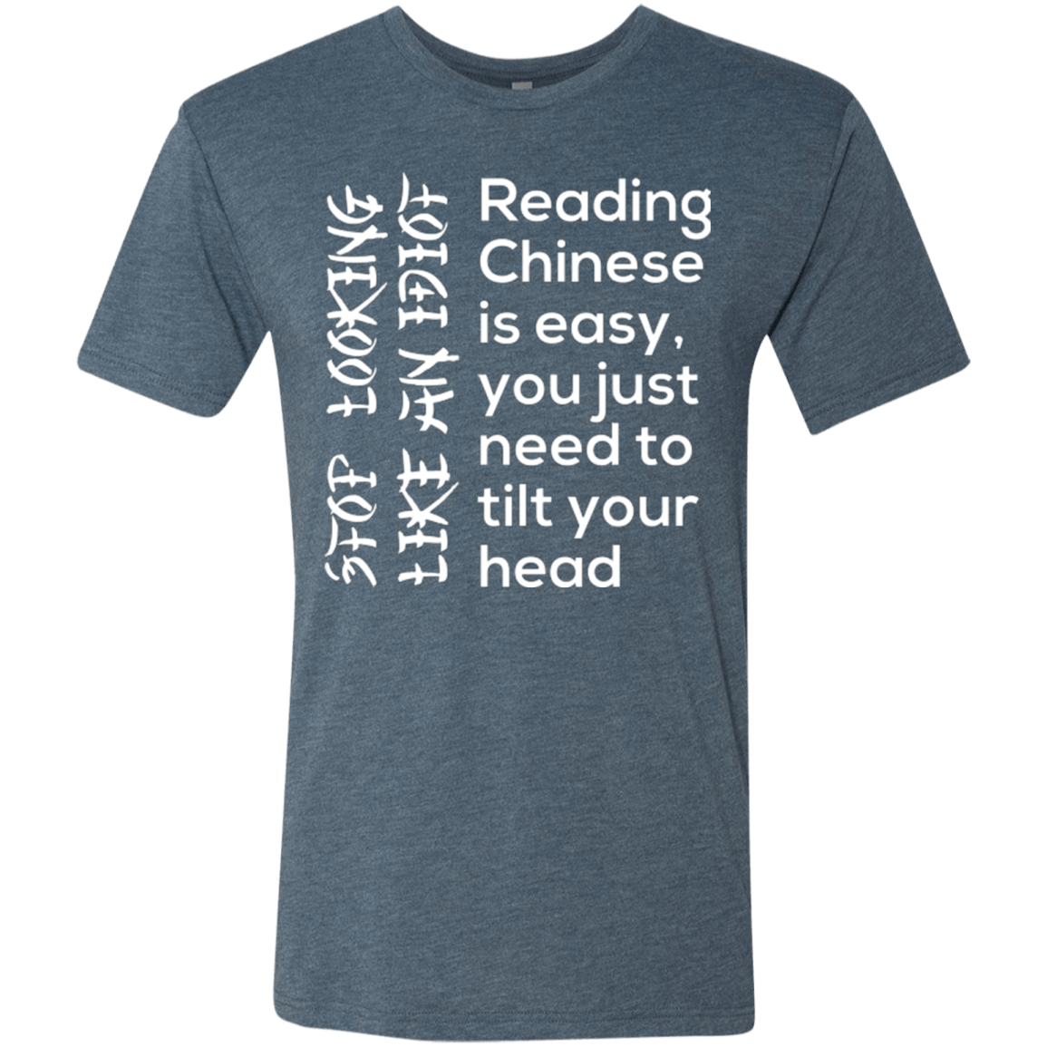 T-Shirts Indigo / Small Chinese Men's Triblend T-Shirt