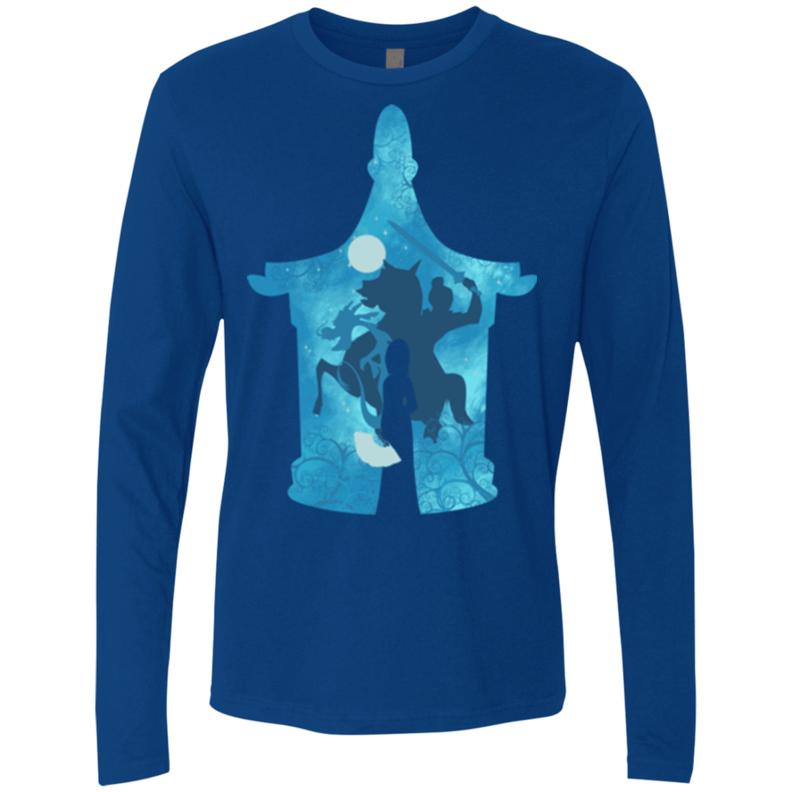 T-Shirts Royal / S Chinese Portrait Men's Premium Long Sleeve