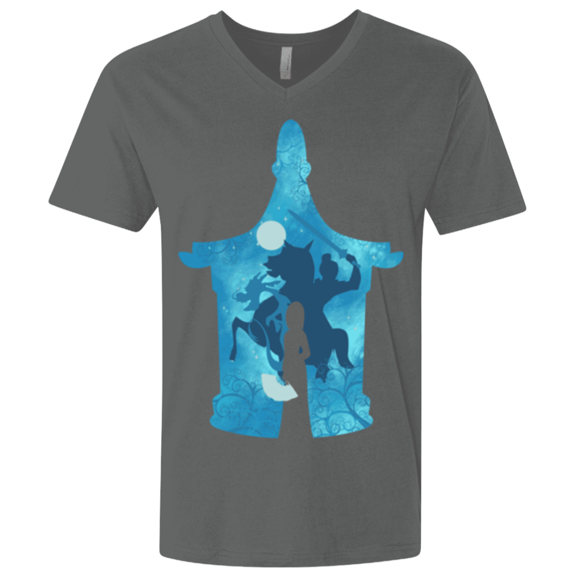 T-Shirts Heavy Metal / X-Small Chinese Portrait Men's Premium V-Neck