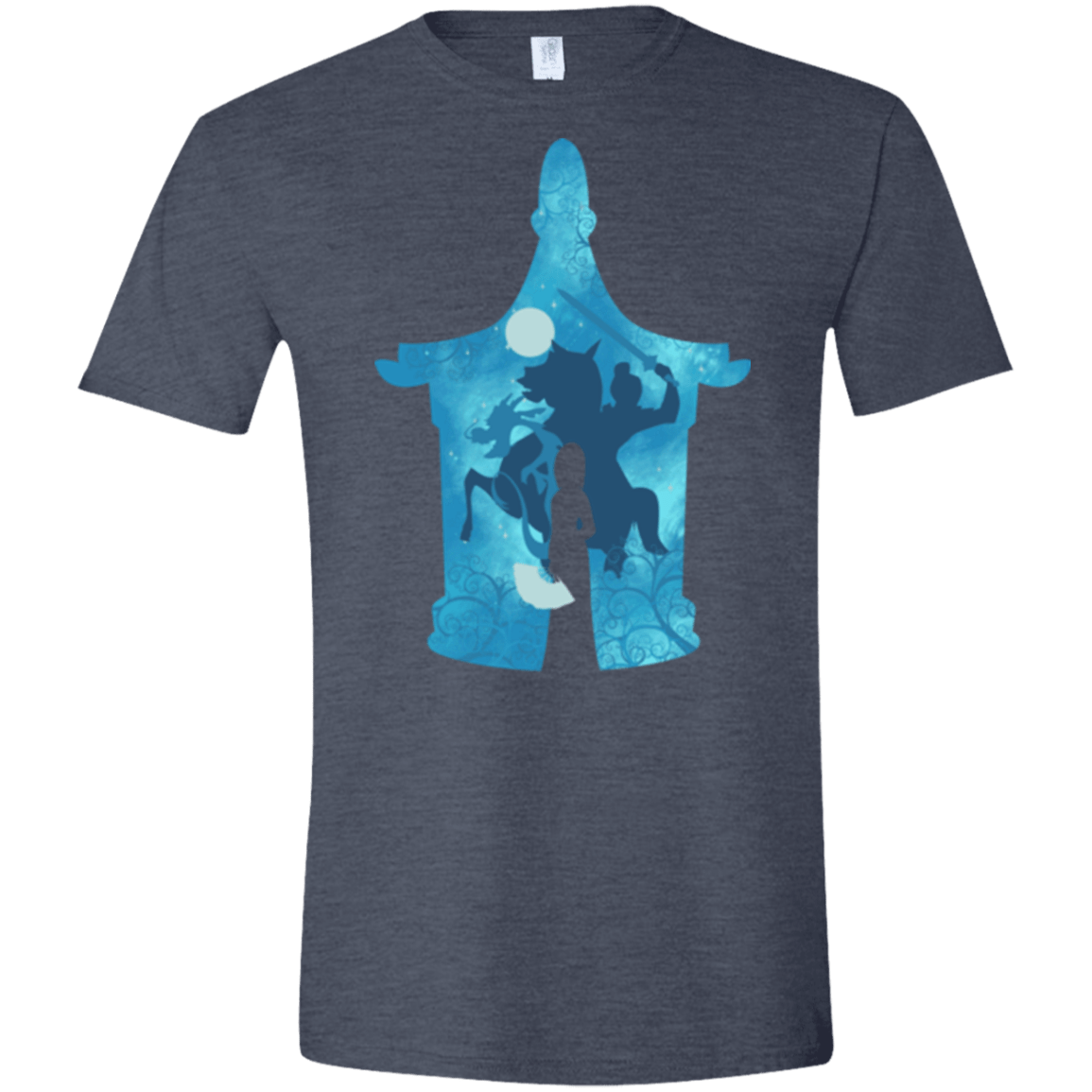 T-Shirts Heather Navy / S Chinese Portrait Men's Semi-Fitted Softstyle