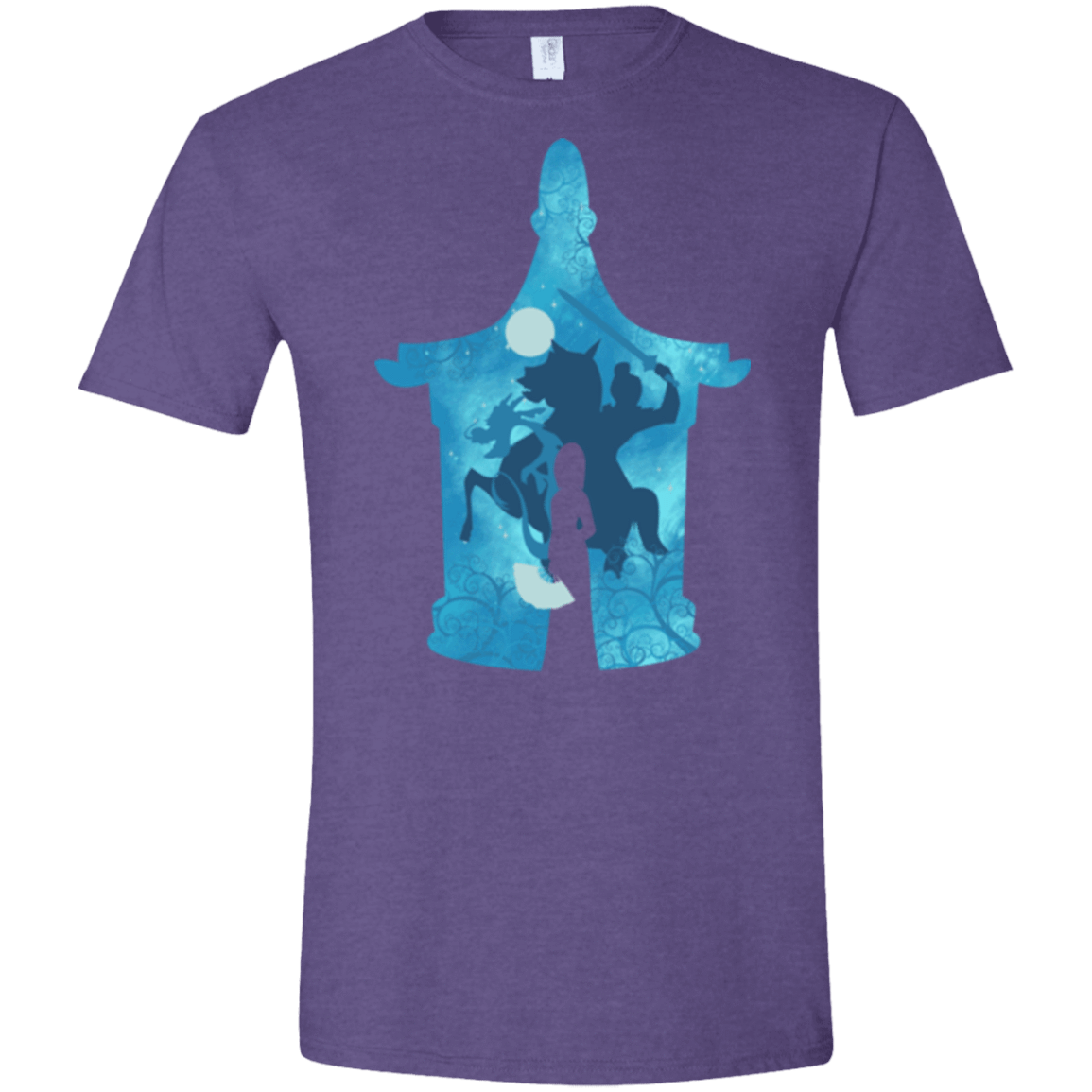 T-Shirts Heather Purple / S Chinese Portrait Men's Semi-Fitted Softstyle