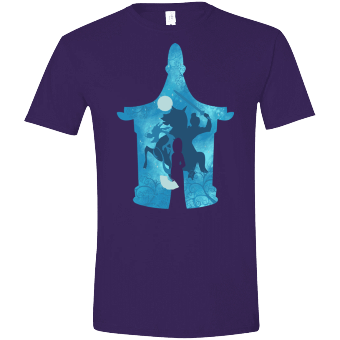 T-Shirts Purple / S Chinese Portrait Men's Semi-Fitted Softstyle