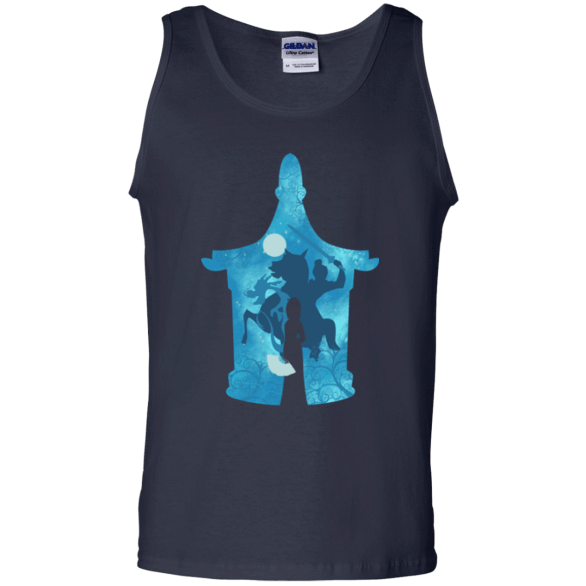 T-Shirts Navy / S Chinese Portrait Men's Tank Top