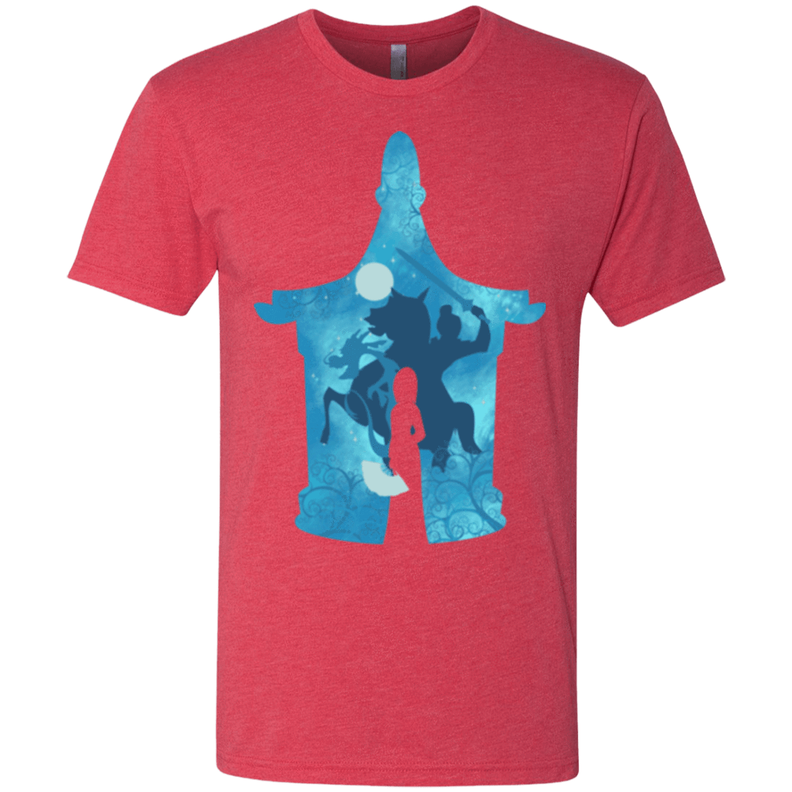 T-Shirts Vintage Red / S Chinese Portrait Men's Triblend T-Shirt