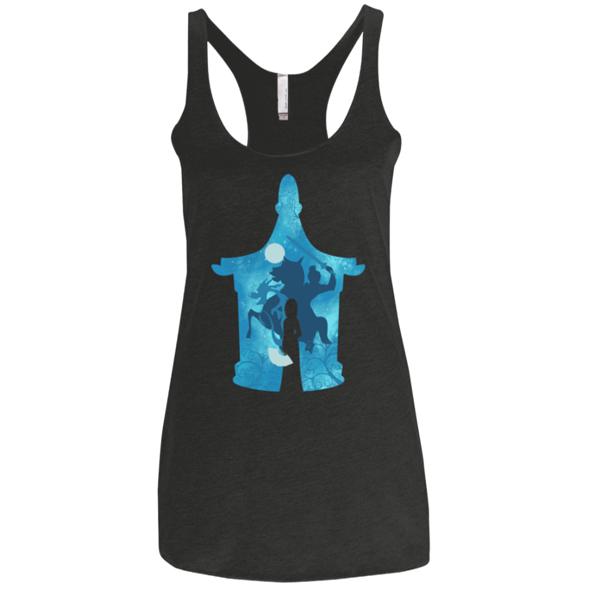 T-Shirts Vintage Black / X-Small Chinese Portrait Women's Triblend Racerback Tank
