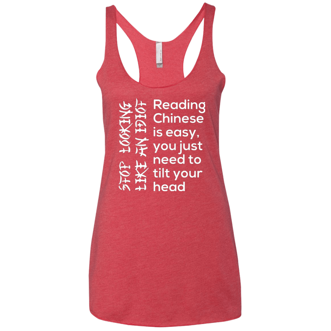 T-Shirts Vintage Red / X-Small Chinese Women's Triblend Racerback Tank