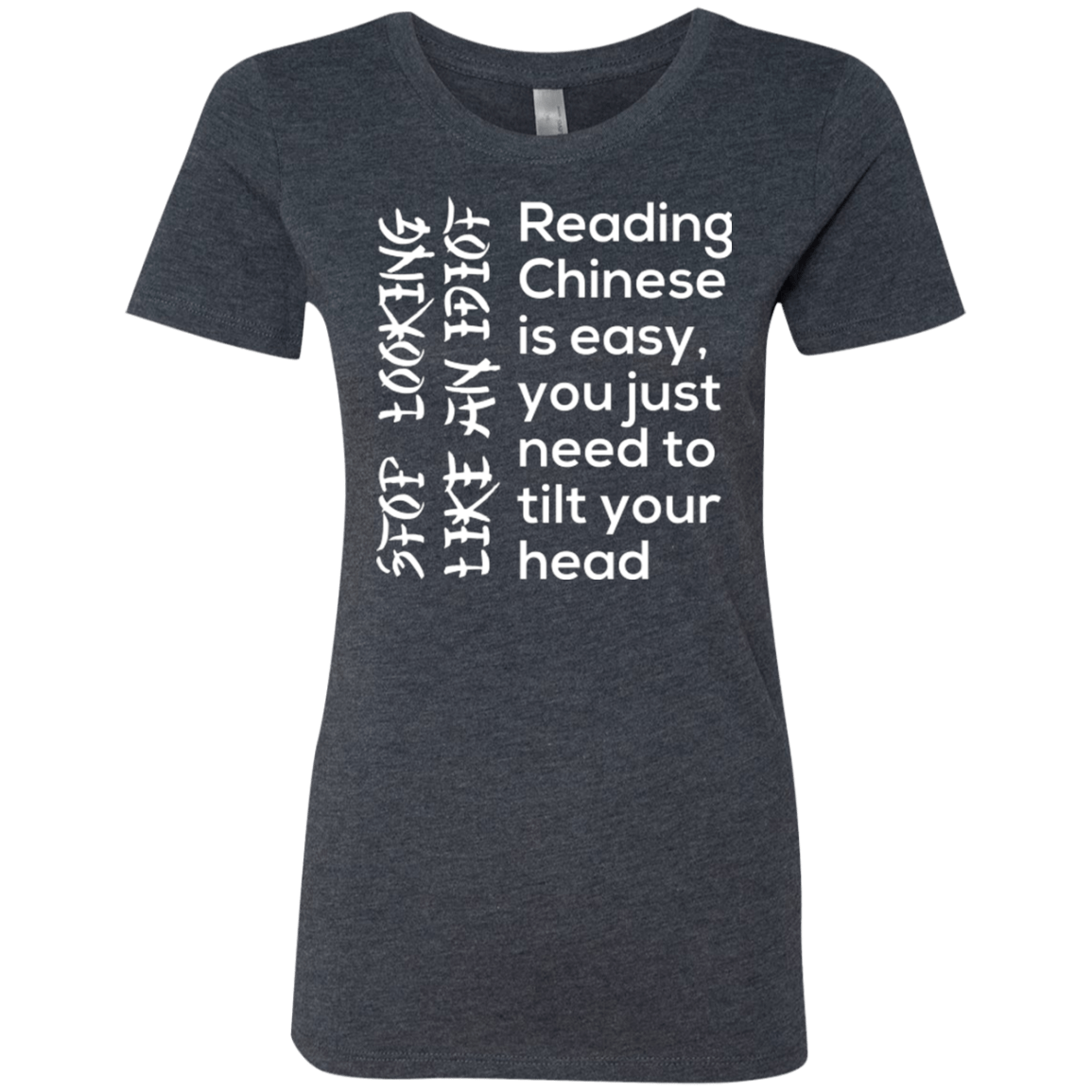 T-Shirts Vintage Navy / Small Chinese Women's Triblend T-Shirt