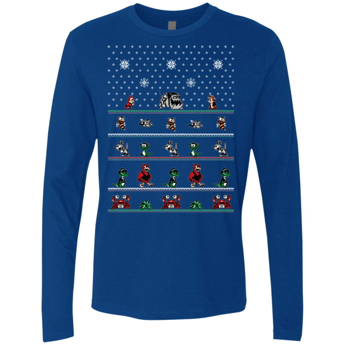 T-Shirts Royal / Small Chip n Dale Christmas Rangers Men's Premium Long Sleeve