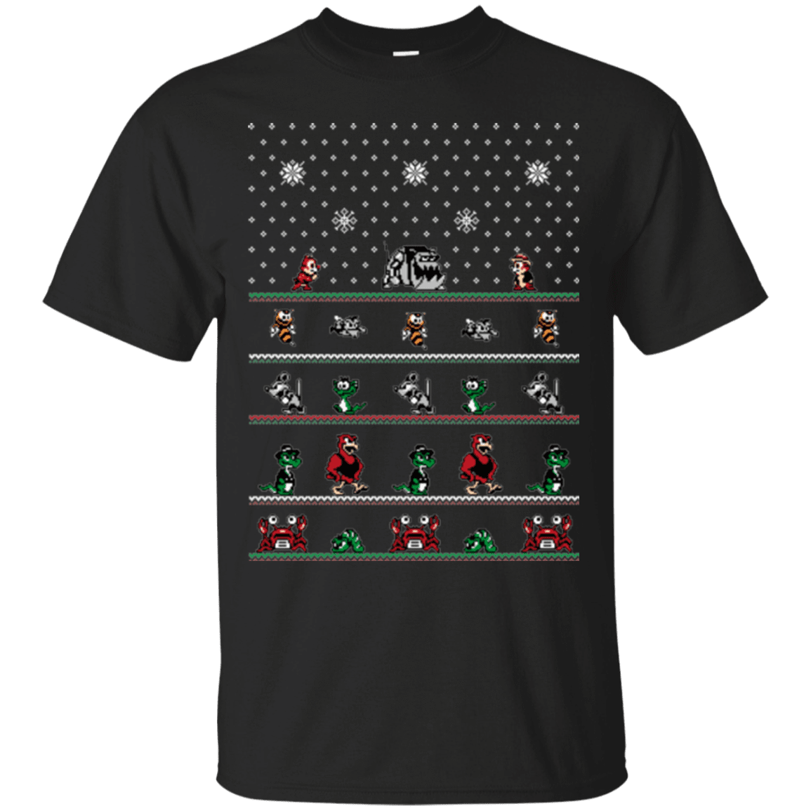 T-Shirts Black / Small Chip n Dale Christmas Rangers T-Shirt