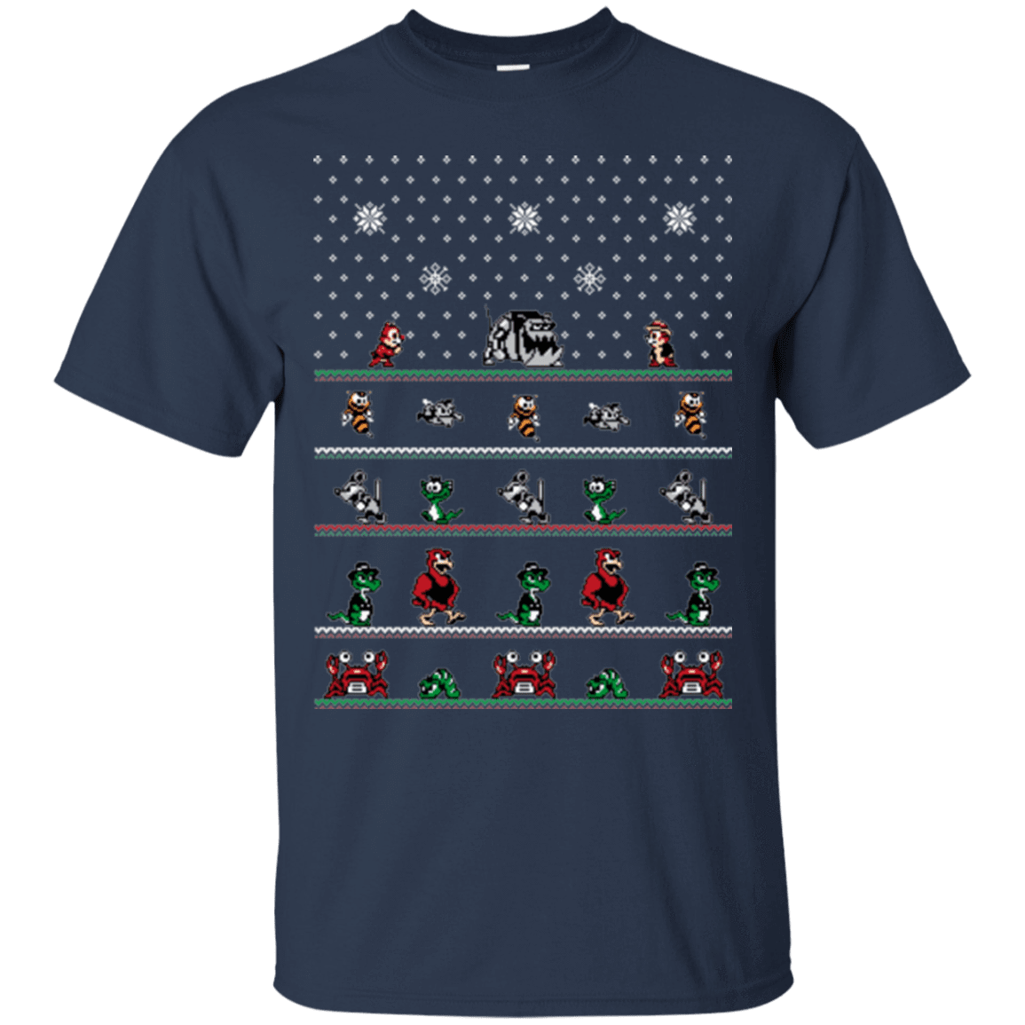 T-Shirts Navy / Small Chip n Dale Christmas Rangers T-Shirt