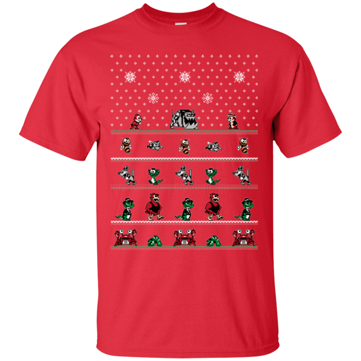 T-Shirts Red / Small Chip n Dale Christmas Rangers T-Shirt