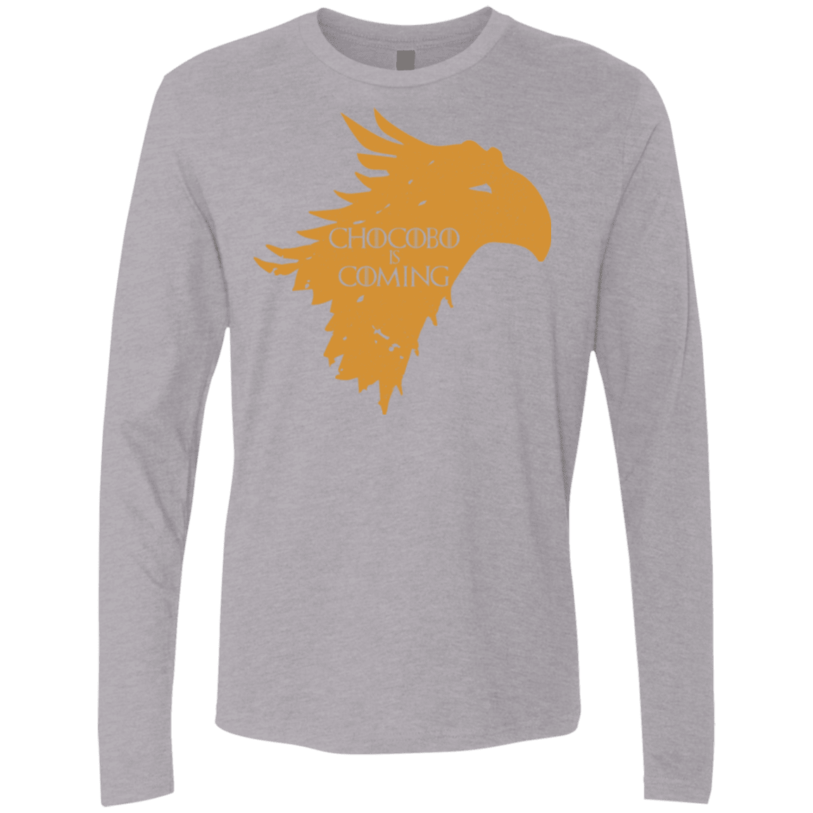 T-Shirts Heather Grey / Small Chocobo is Coming Men's Premium Long Sleeve
