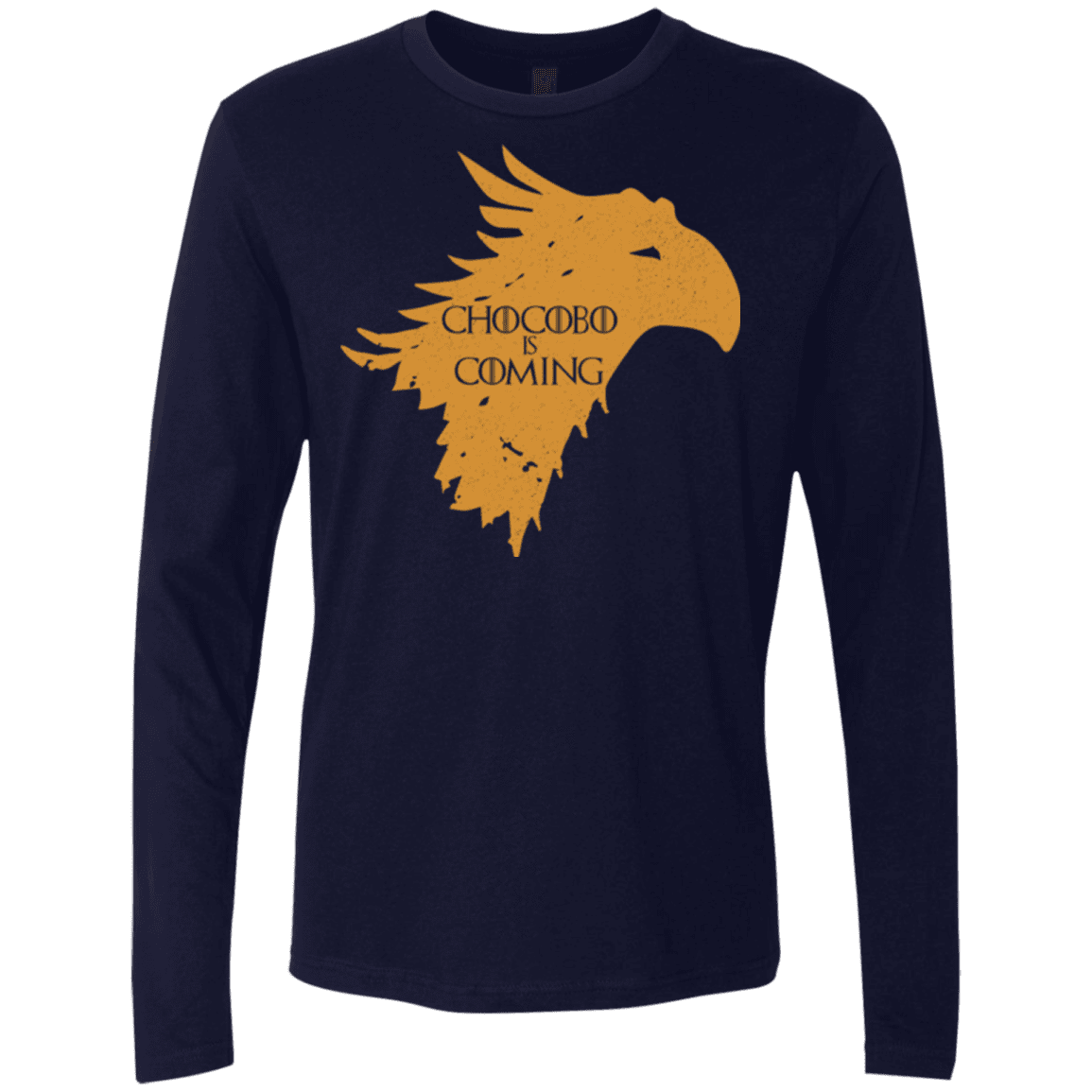T-Shirts Midnight Navy / Small Chocobo is Coming Men's Premium Long Sleeve