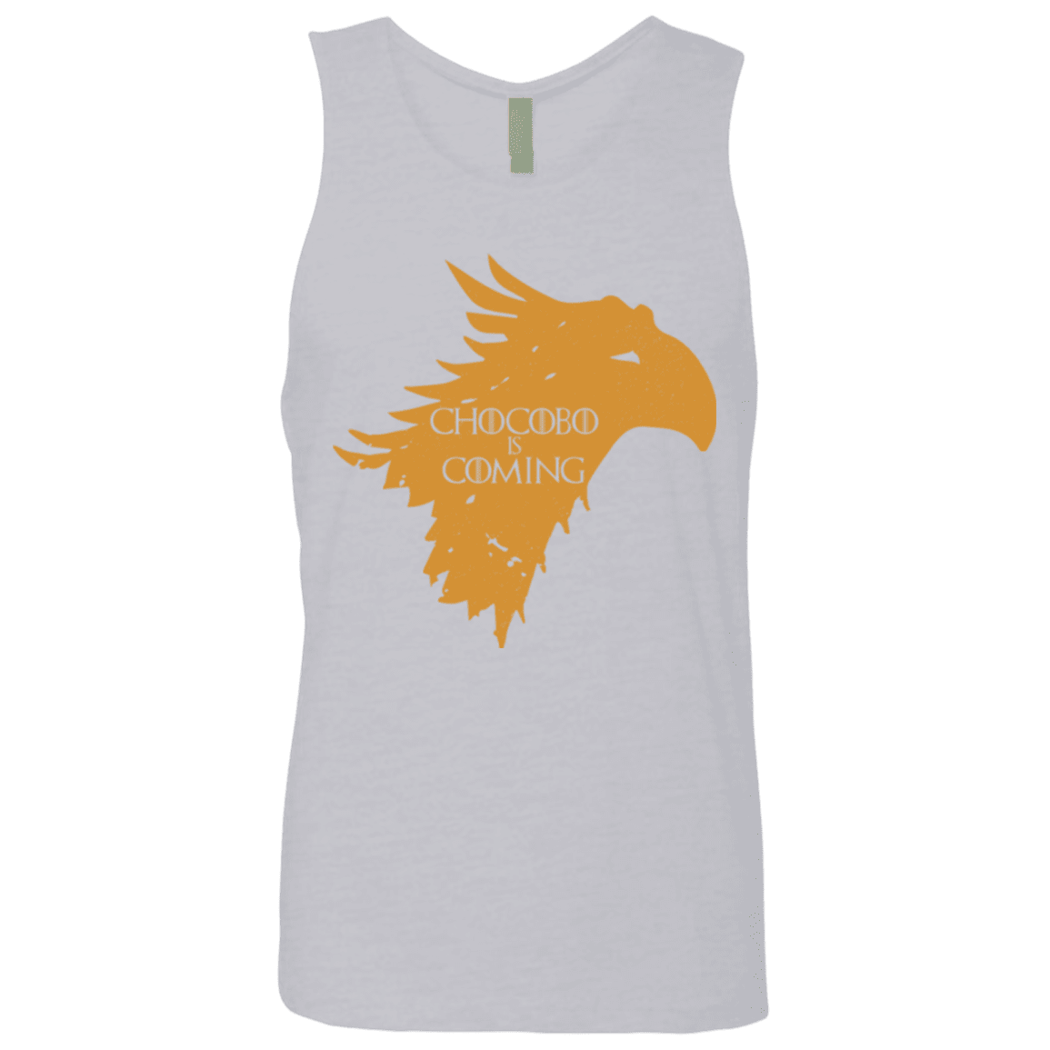 T-Shirts Heather Grey / Small Chocobo is Coming Men's Premium Tank Top
