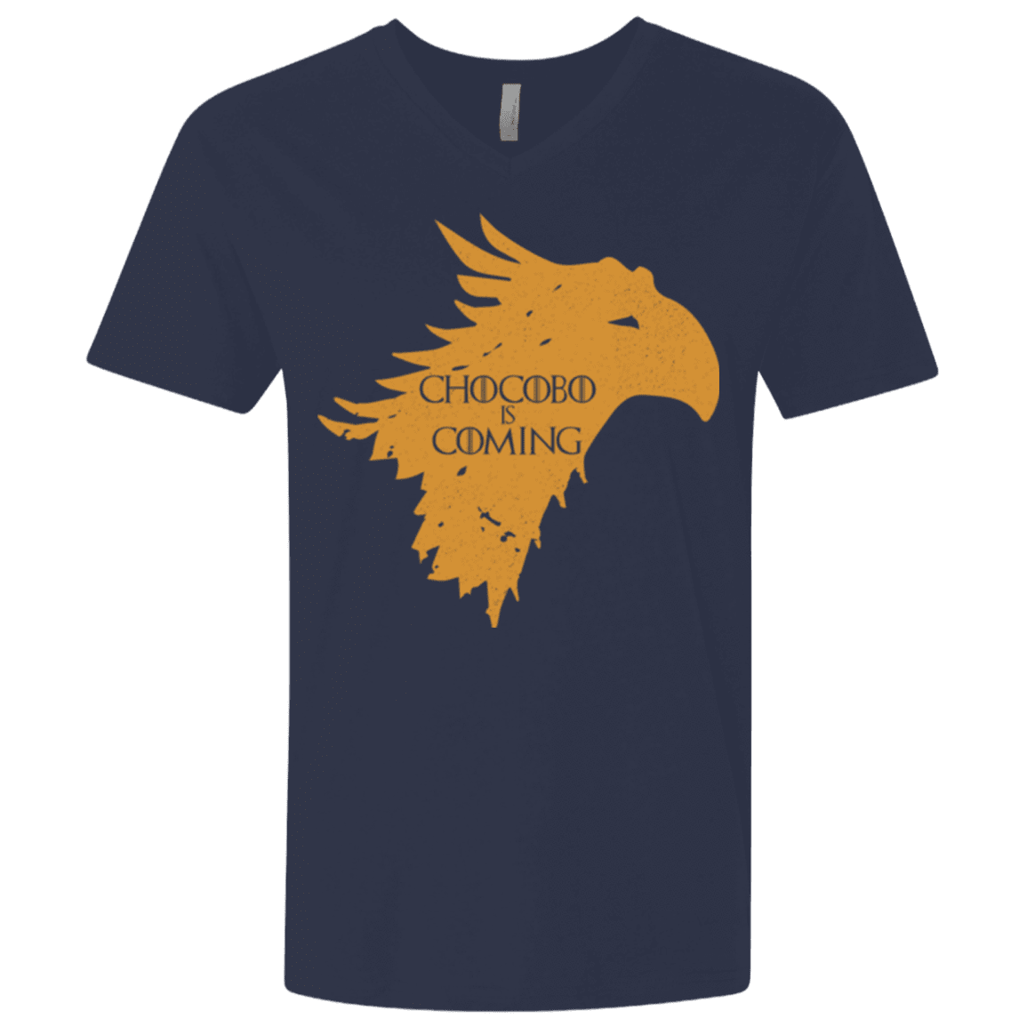 T-Shirts Midnight Navy / X-Small Chocobo is Coming Men's Premium V-Neck