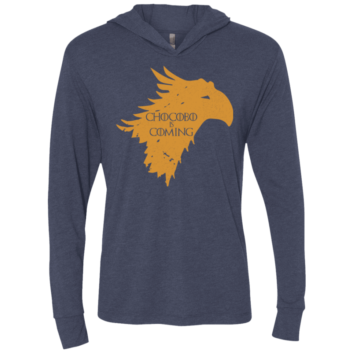 T-Shirts Vintage Navy / X-Small Chocobo is Coming Triblend Long Sleeve Hoodie Tee