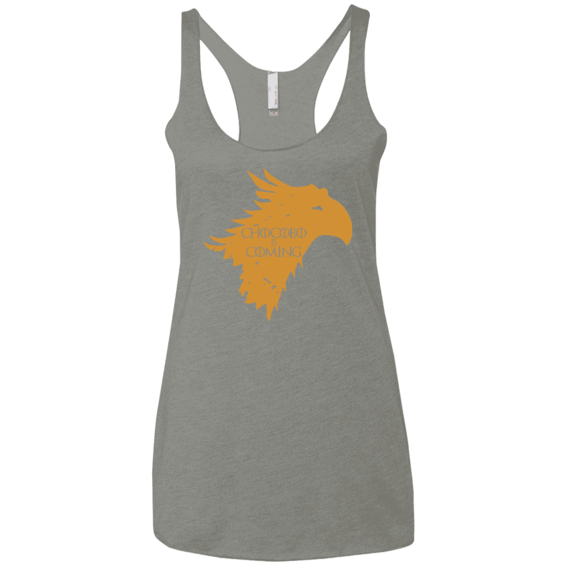 T-Shirts Venetian Grey / X-Small Chocobo is Coming Women's Triblend Racerback Tank