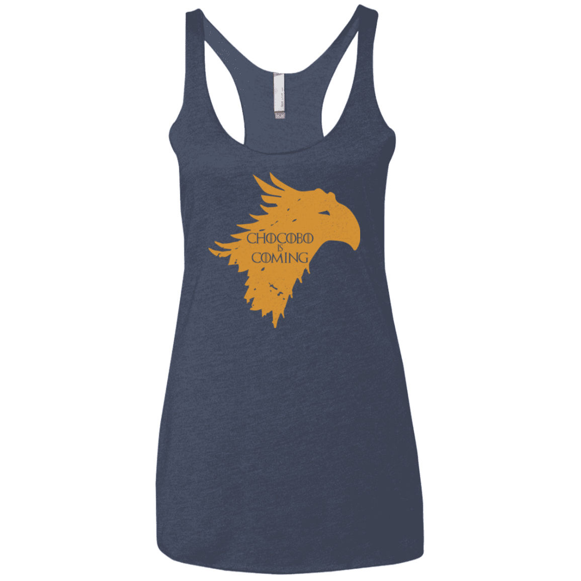 T-Shirts Vintage Navy / X-Small Chocobo is Coming Women's Triblend Racerback Tank