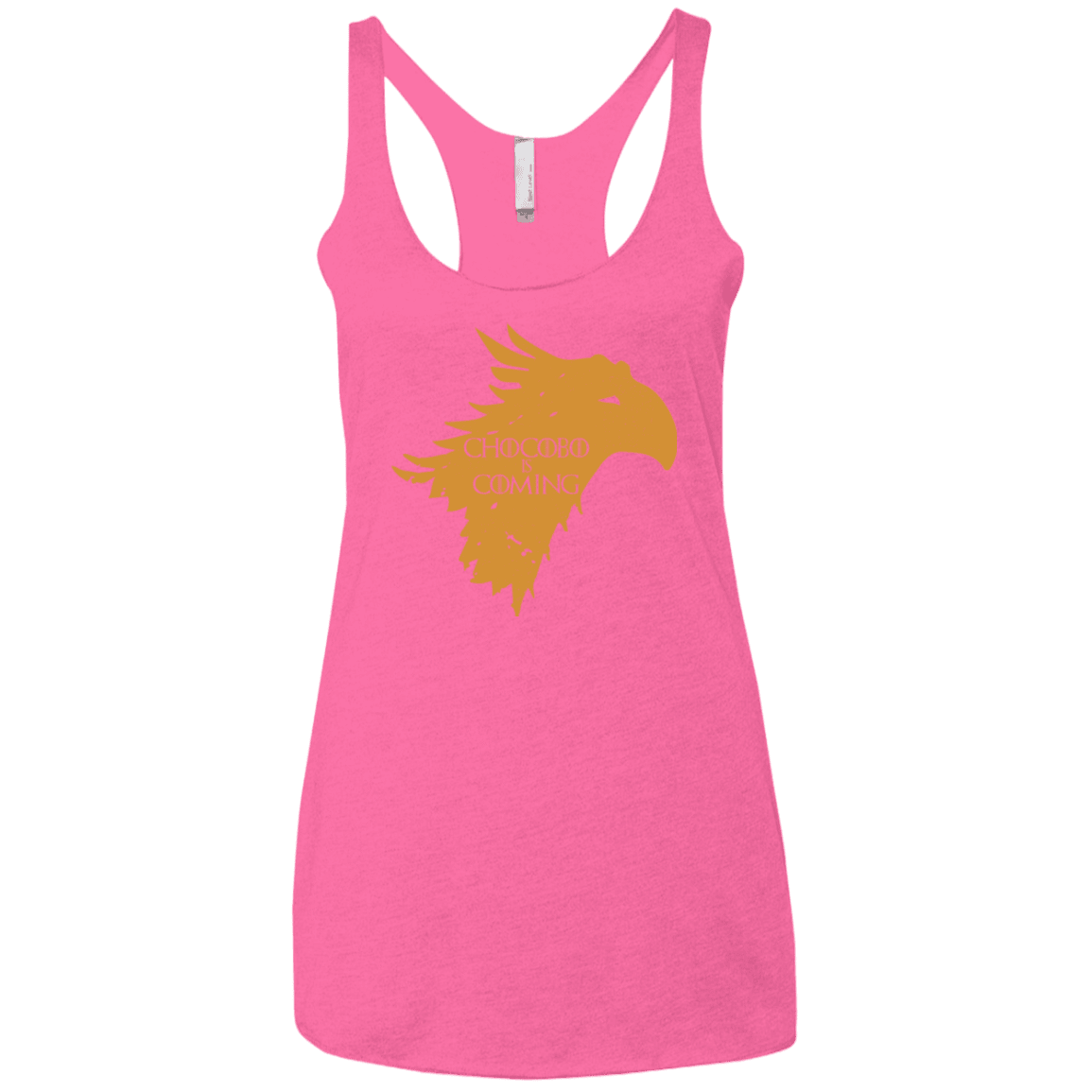 T-Shirts Vintage Pink / X-Small Chocobo is Coming Women's Triblend Racerback Tank
