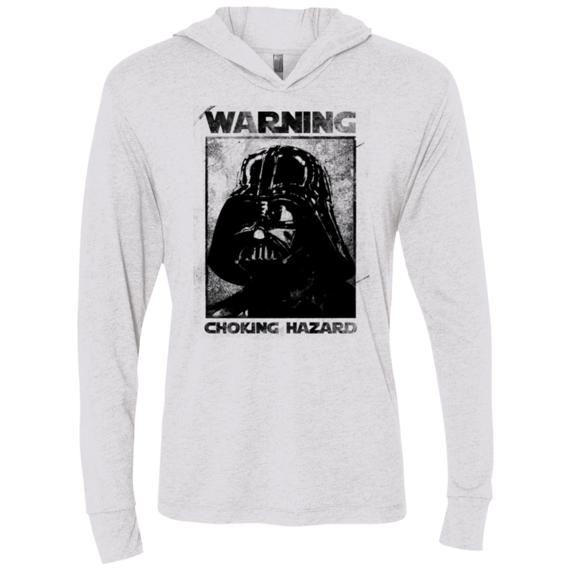 T-Shirts Heather White / X-Small Choking Hazard Triblend Long Sleeve Hoodie Tee