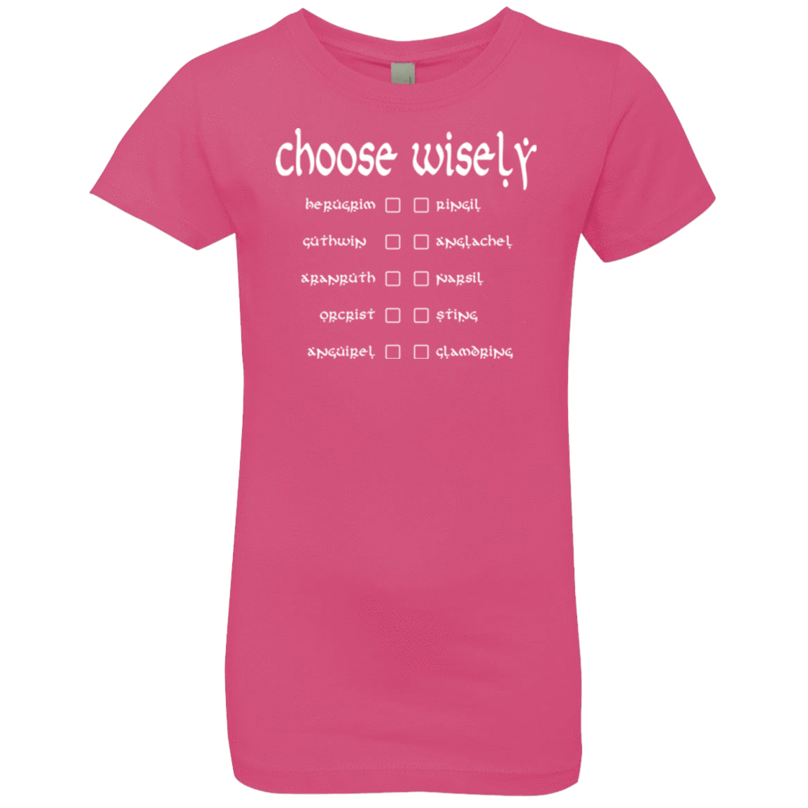 T-Shirts Hot Pink / YXS Choose wisely Girls Premium T-Shirt