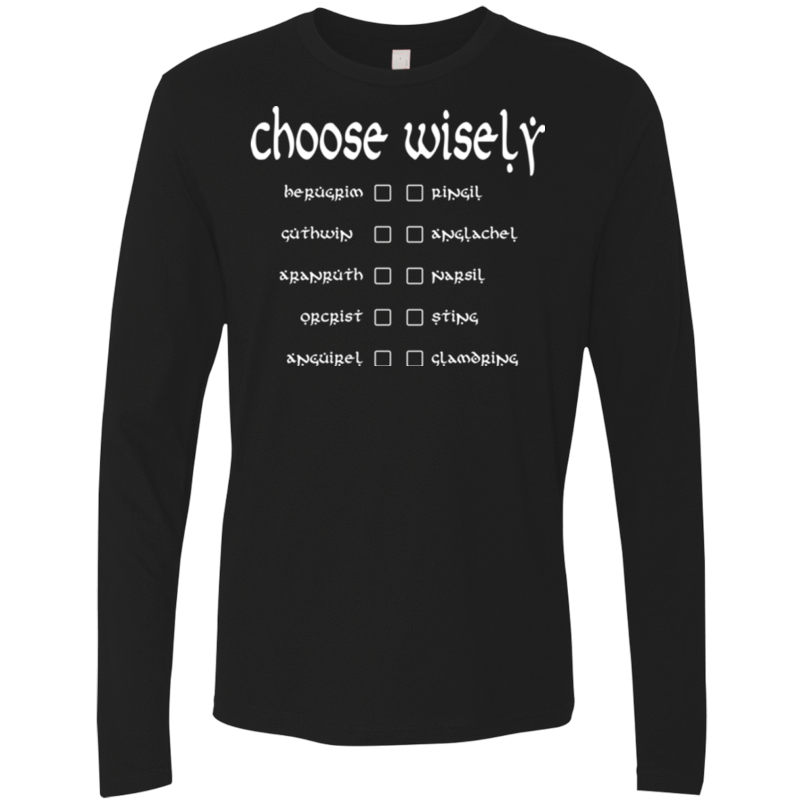 T-Shirts Black / Small Choose wisely Men's Premium Long Sleeve