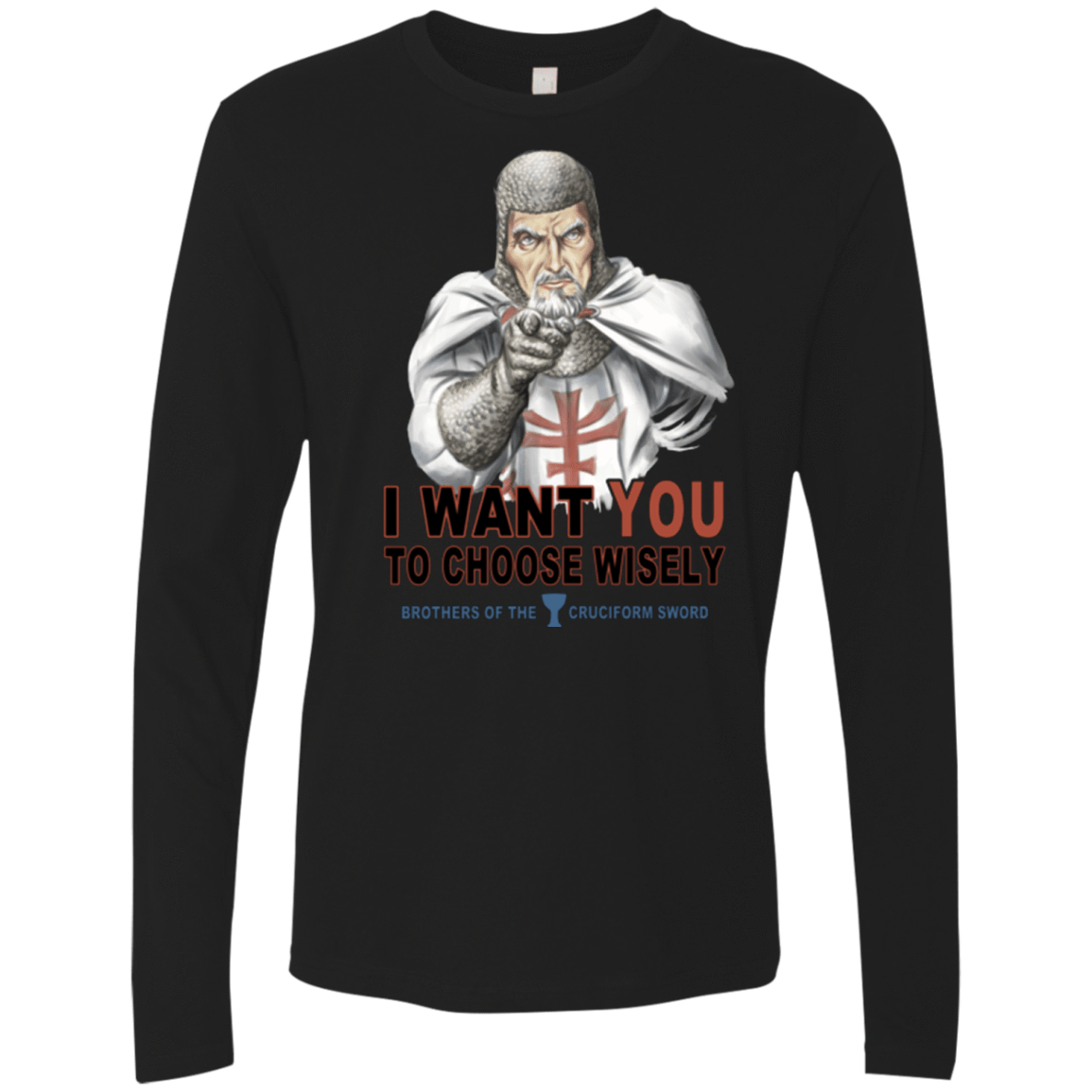 T-Shirts Black / Small Choose Wisely Men's Premium Long Sleeve