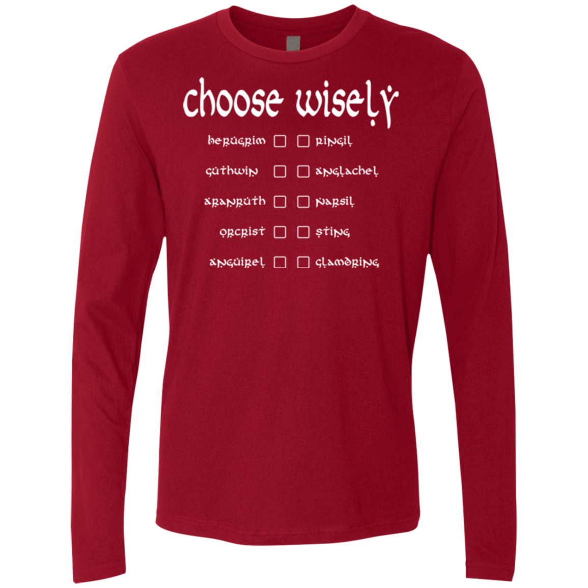 T-Shirts Cardinal / Small Choose wisely Men's Premium Long Sleeve