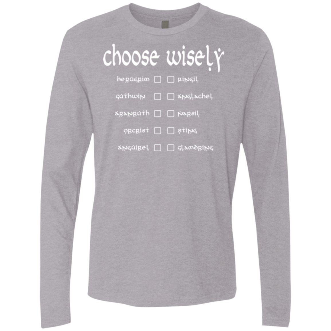T-Shirts Heather Grey / Small Choose wisely Men's Premium Long Sleeve