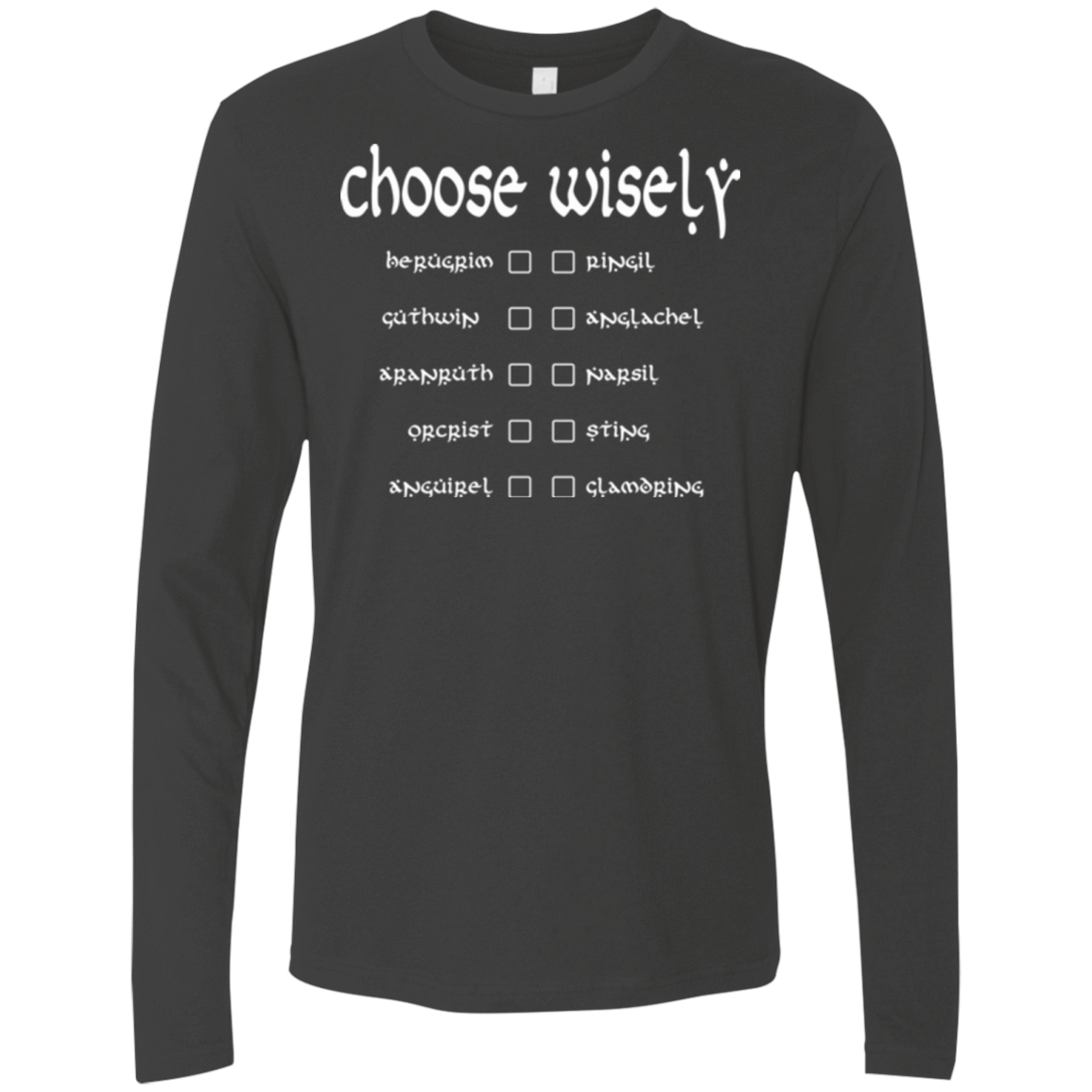 T-Shirts Heavy Metal / Small Choose wisely Men's Premium Long Sleeve