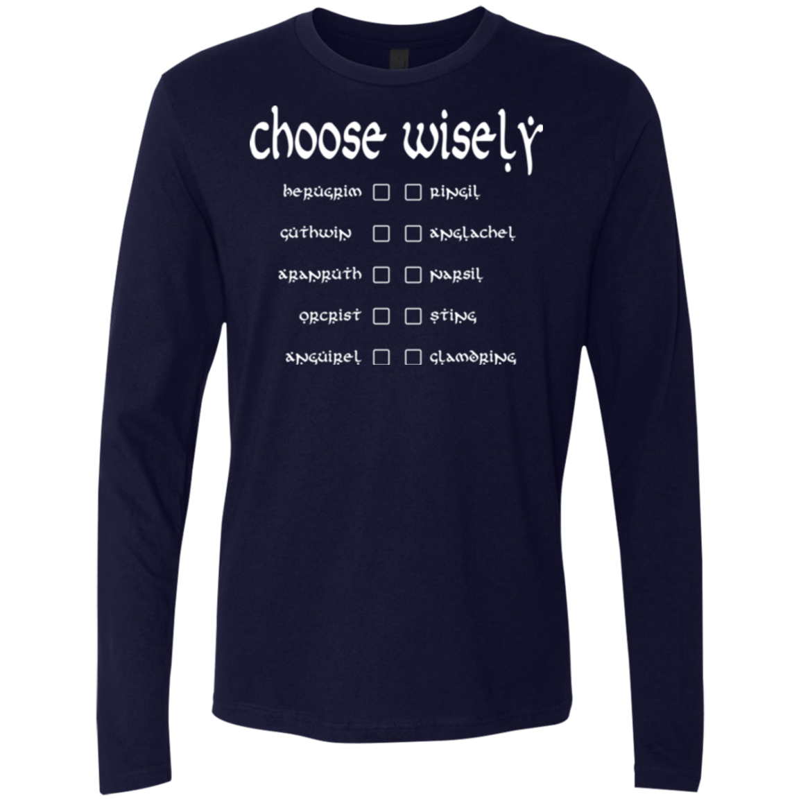 T-Shirts Midnight Navy / Small Choose wisely Men's Premium Long Sleeve