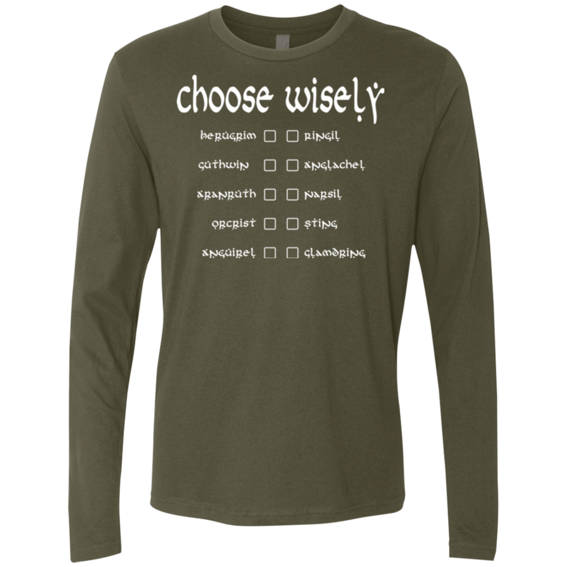 T-Shirts Military Green / Small Choose wisely Men's Premium Long Sleeve