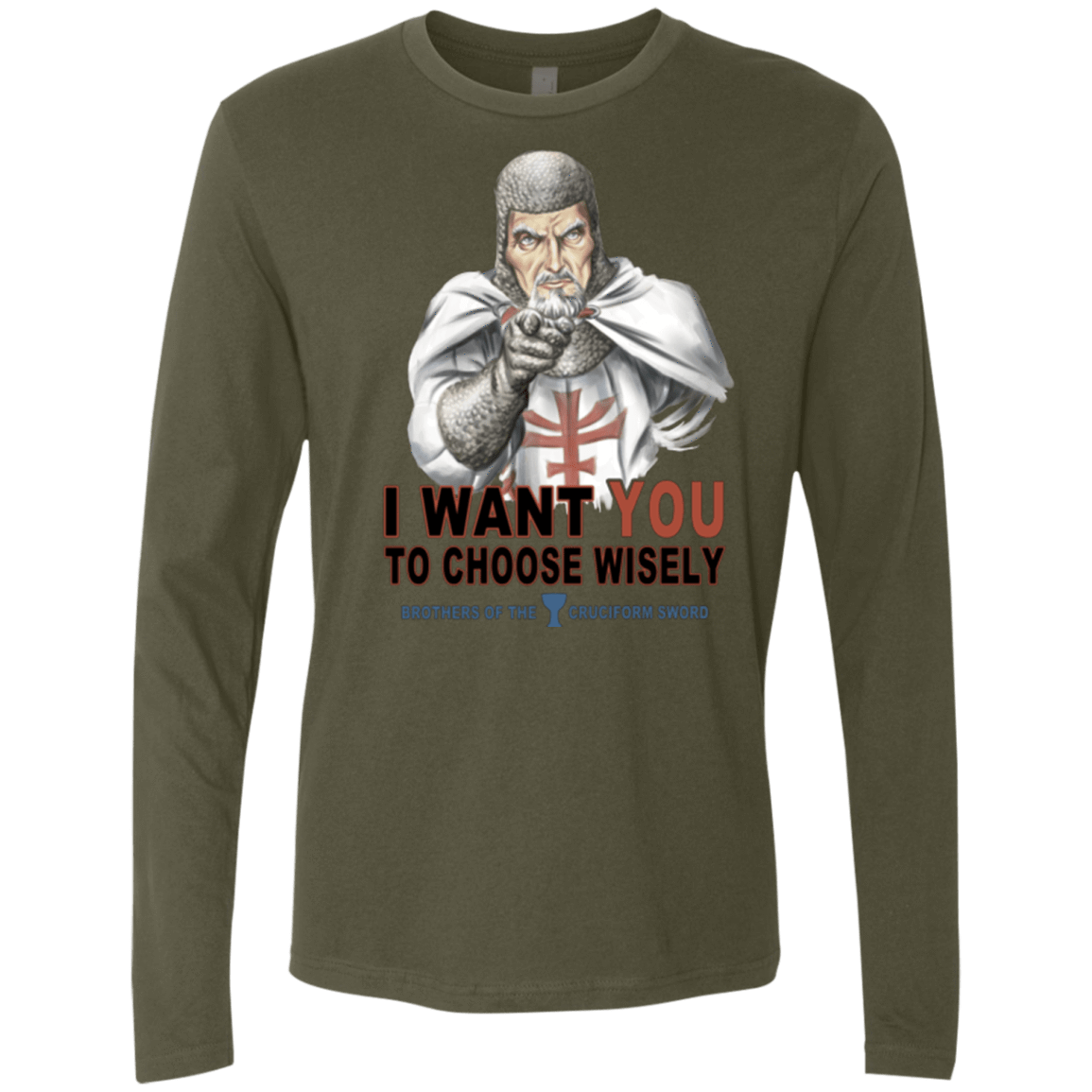 T-Shirts Military Green / Small Choose Wisely Men's Premium Long Sleeve
